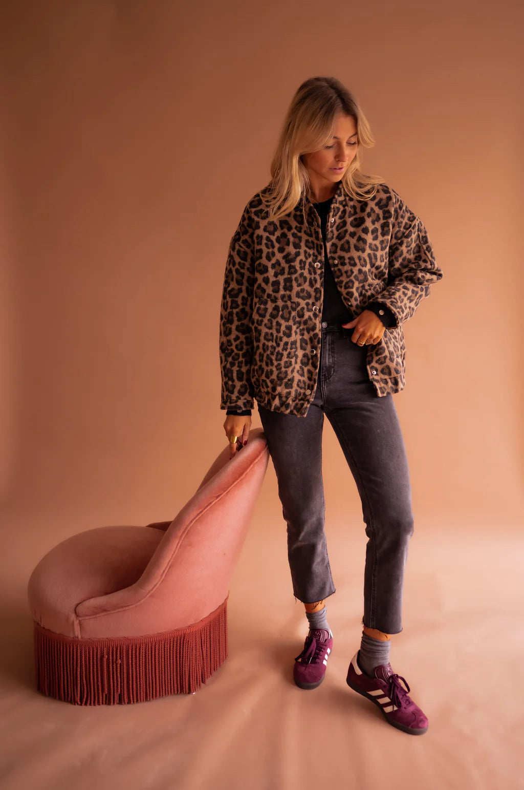 Suzanne™ – Bomberjacke mit Leopardenmuster für Damen