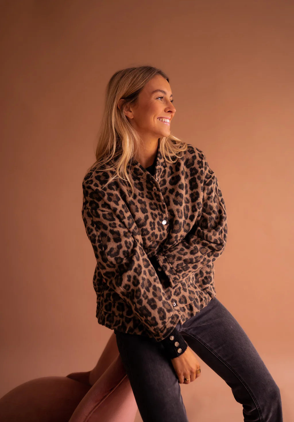 Suzanne™ – Bomberjacke mit Leopardenmuster für Damen
