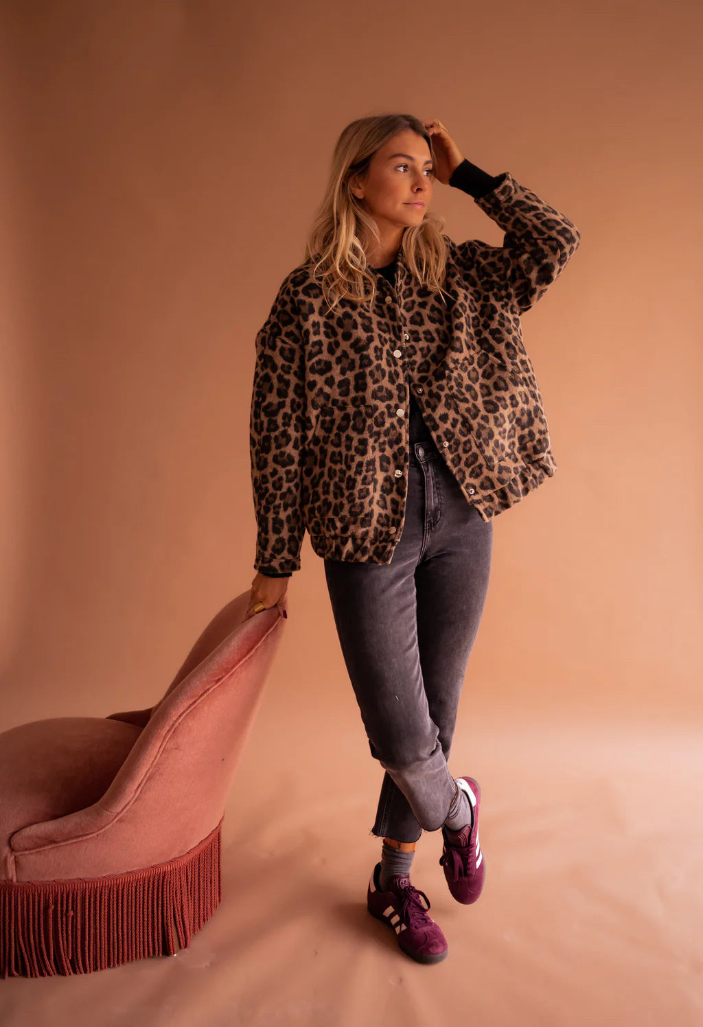 Suzanne™ – Bomberjacke mit Leopardenmuster für Damen