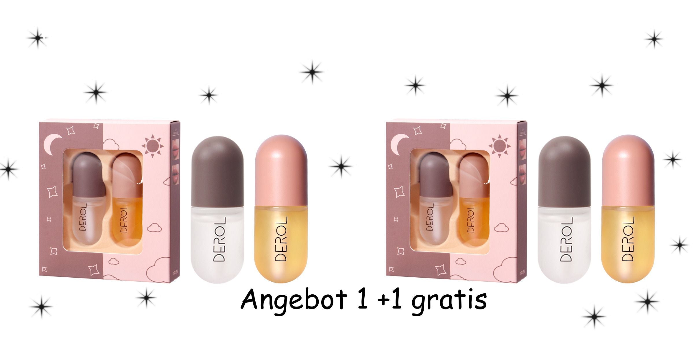 1 +1 Gratis | VoluLuxe Natürliche Inhaltsstoffe für vollere, hydratisierte Lippen mit dezentem Glanz