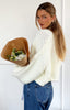 Jen Weißer Strickcardigan