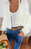 Jen Weißer Strickcardigan