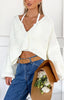 Jen Weißer Strickcardigan