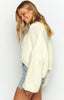 Jen Weißer Strickcardigan