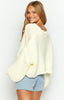 Jen Weißer Strickcardigan