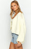 Jen Weißer Strickcardigan