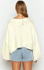 Jen Weißer Strickcardigan