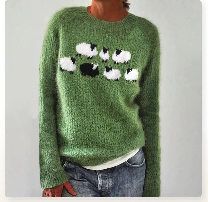 Lina - Bequemer süßer Schafpullover