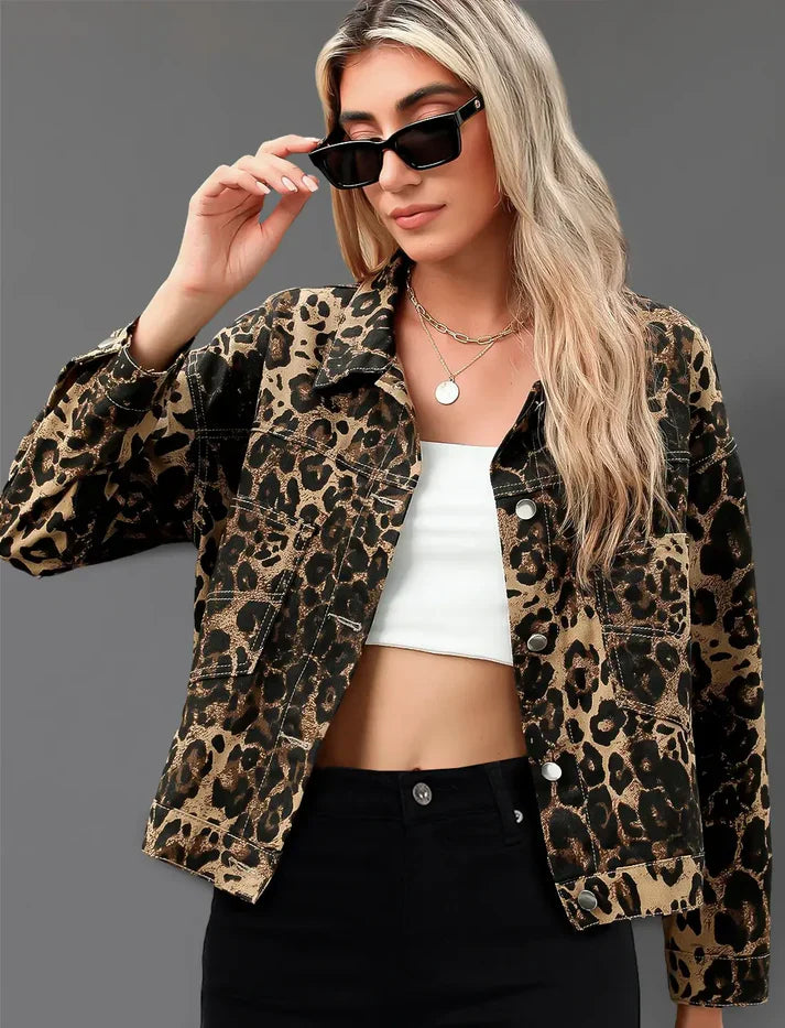 Jacke mit Leopardenmuster