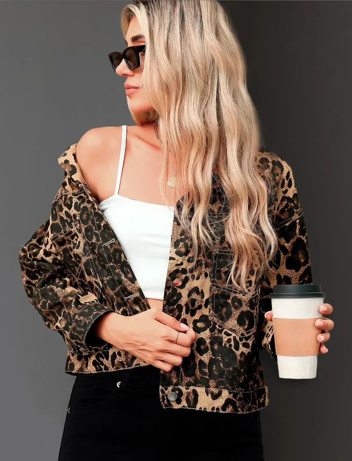 Jacke mit Leopardenmuster