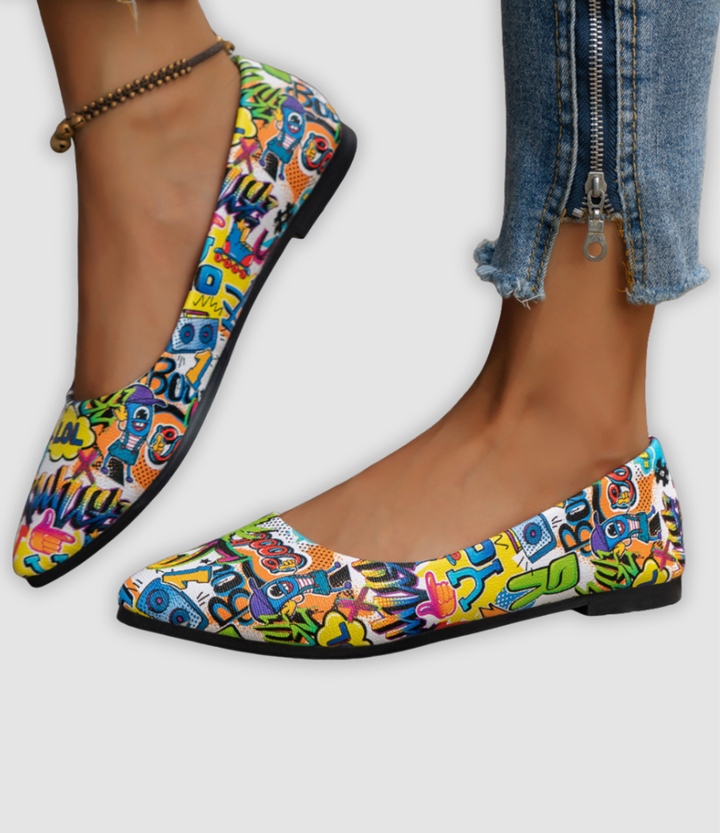 Gabriela - Farbenfrohe flache Damenschuhe