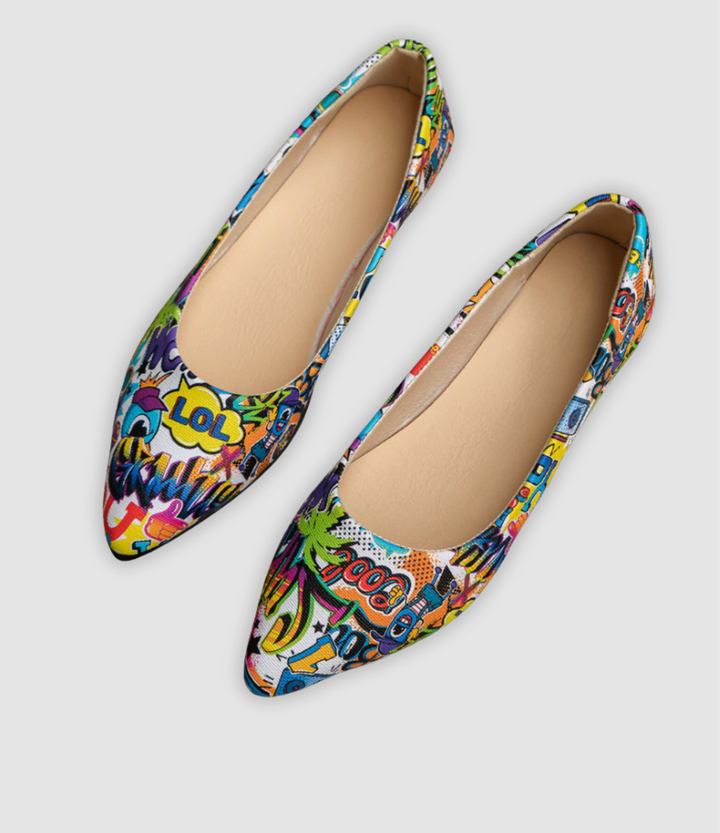 Gabriela - Farbenfrohe flache Damenschuhe