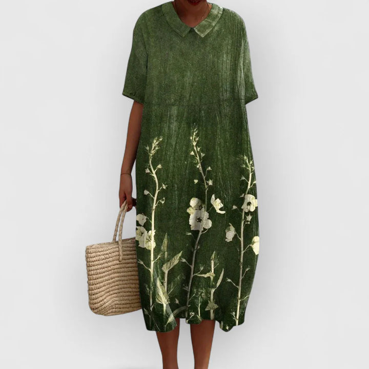 Midikleid mit Blumenmuster für Damen Strukturierte Oberfläche mit Allover-Print
