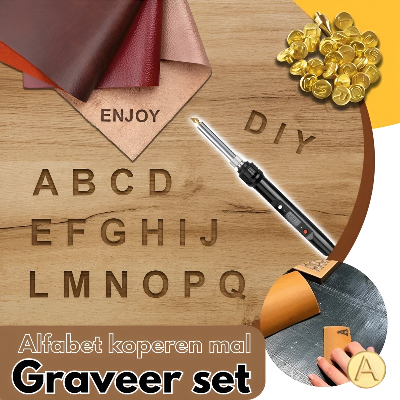 Gravurset - 26 Buchstaben Kupferform Carving Pyrographie Stiftspitzen Lötkolben