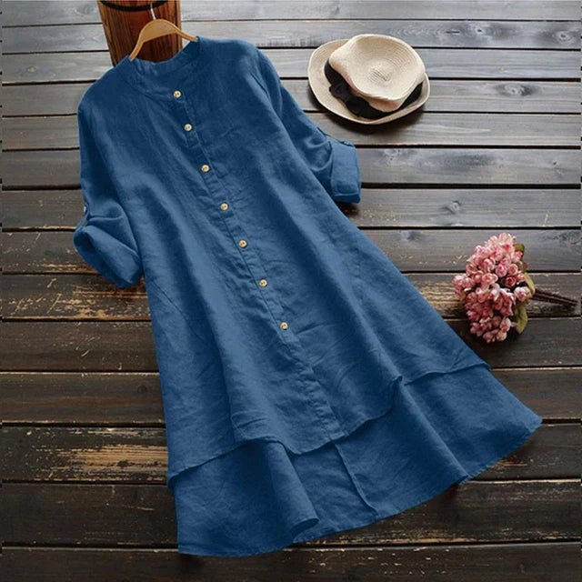 Gabbi – Übergroßes Sommerkleid aus Baumwollleinen