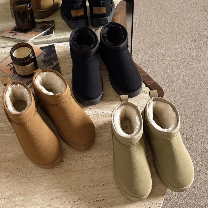 Alina | Damen Winter Plateau Fellschuhe