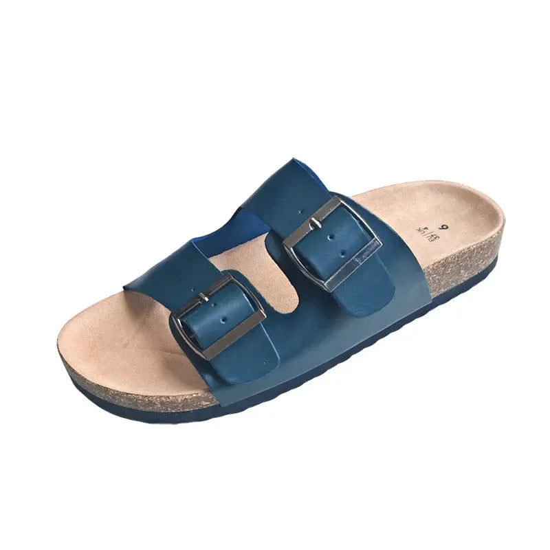 Slip-On-Sandalen Unisex – Zwei Schnallenriemen mit anatomisch geformtem Fußbett