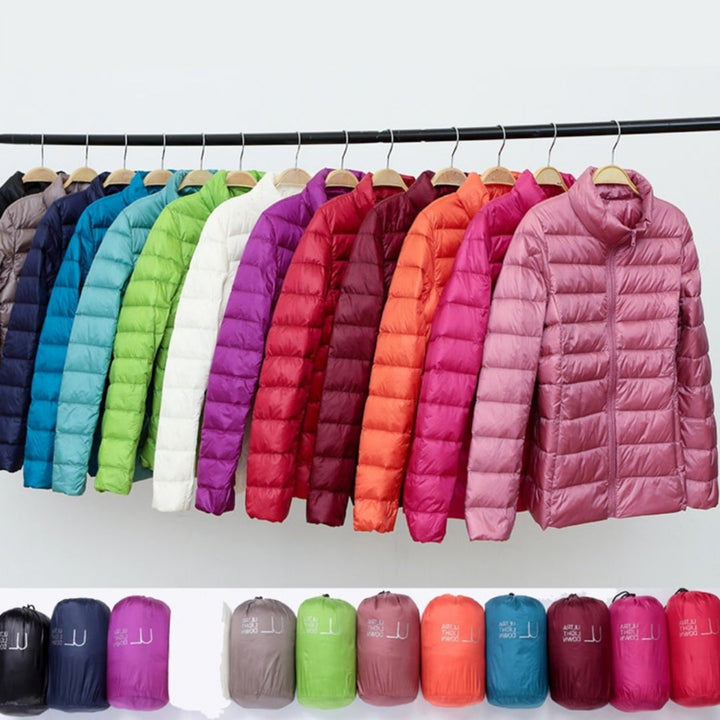Aurora – Neue ultraleichte Jacke mit weißen Entenfedern