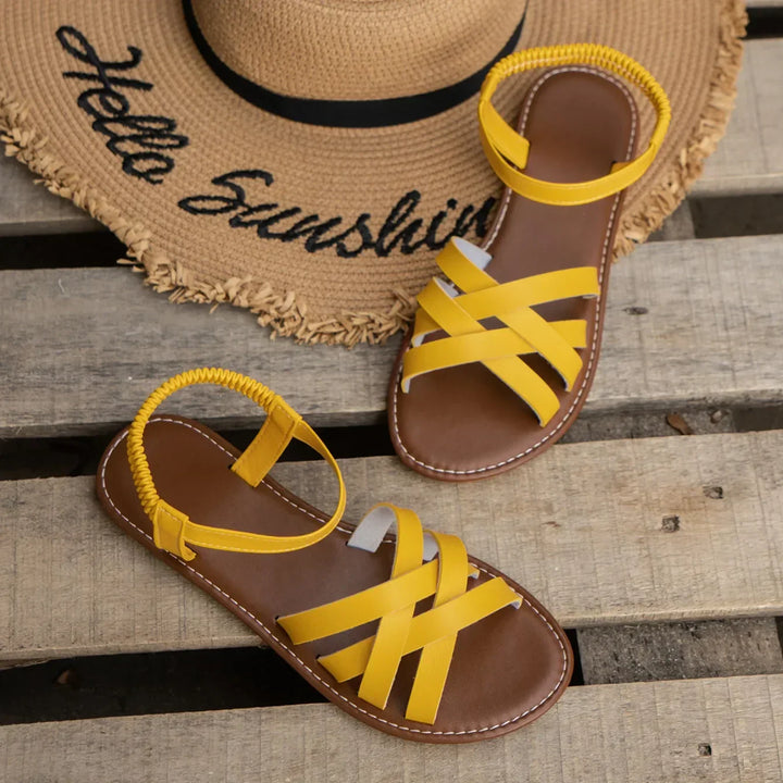 Alina | Flache Riemchensandalen für Damen – Bequem, Elegant & Sommerlich