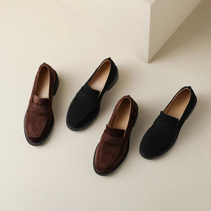 Melissa | Klassische Loafer aus Wildleder für Damen