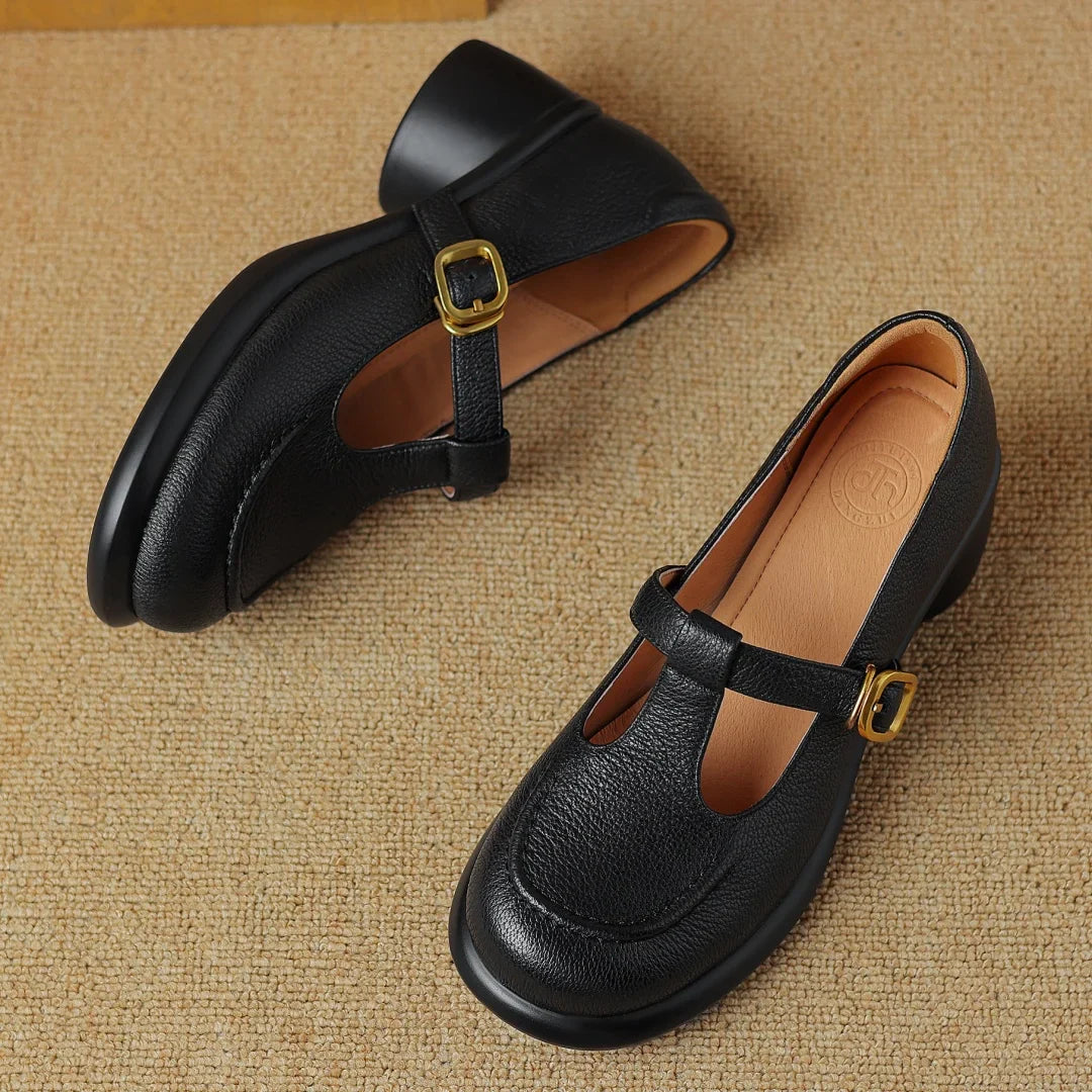 Cassandra | Klassische Oxford-Schuhe mit T-Riemen für Damen