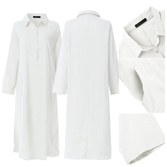 Icone™ ShirtDress: Fließendes Hemdkleid mit Seitenschlitz