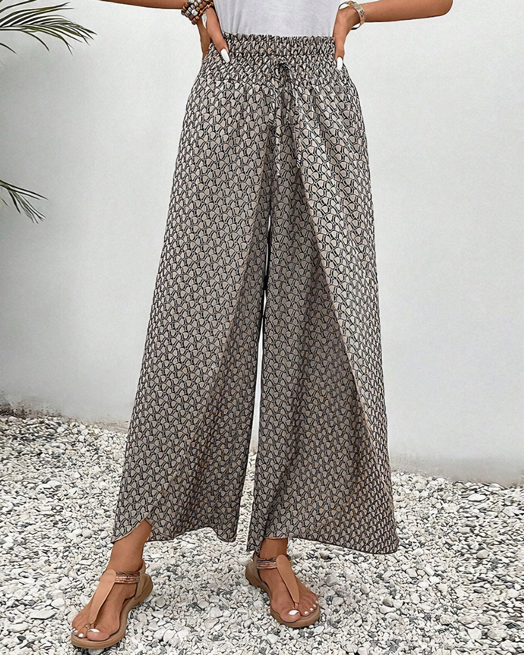 Valencia – Weite Hose mit geometrischem Print