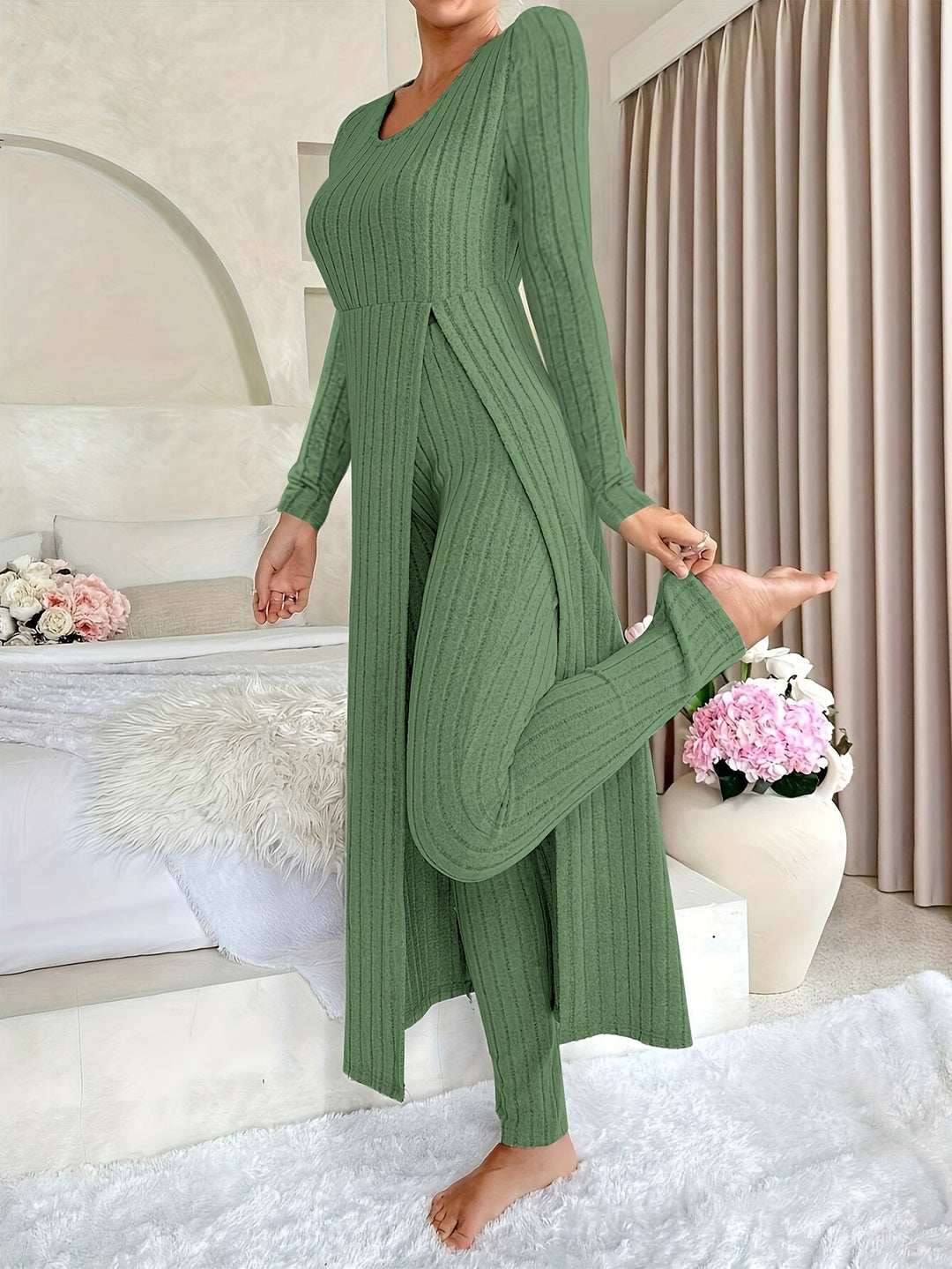 Aldea - Gemütliches Zwei-Teile Ribbed Lounge Set