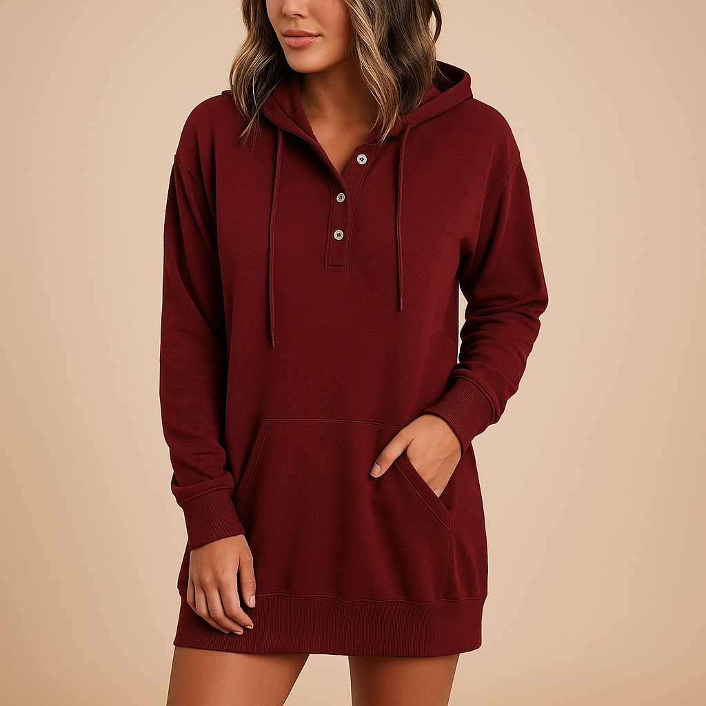 Legeres Hoodie-Kleid mit lockerer Passform für Damen | Timo