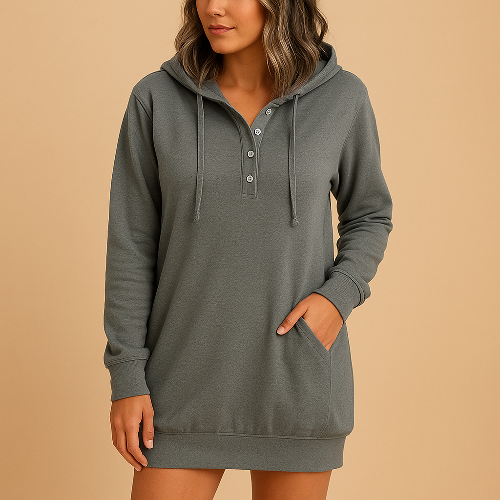 Legeres Hoodie-Kleid mit lockerer Passform für Damen | Timo