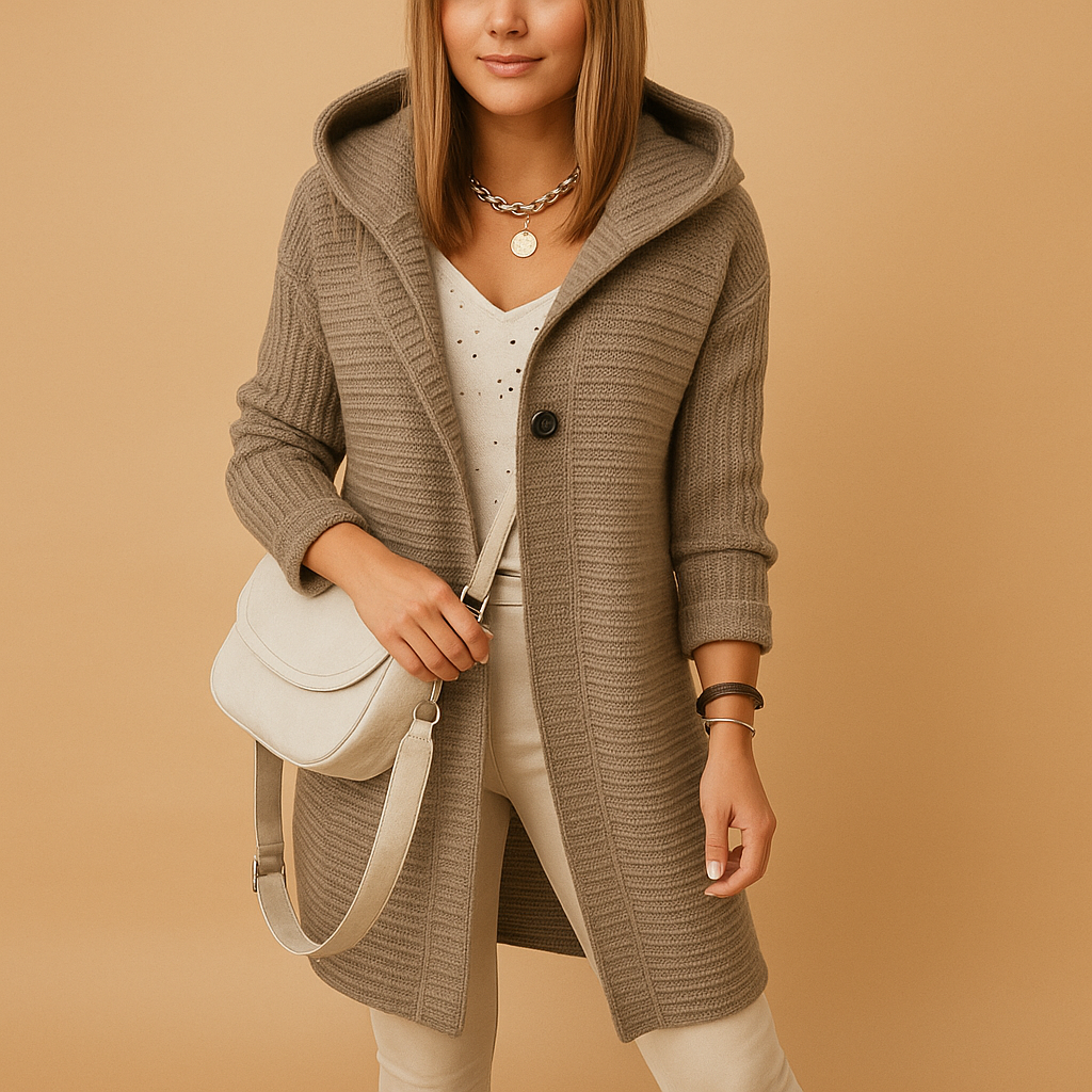 Bequeme offene Damenstrickjacke mit zeitlosem Schnitt | Lina
