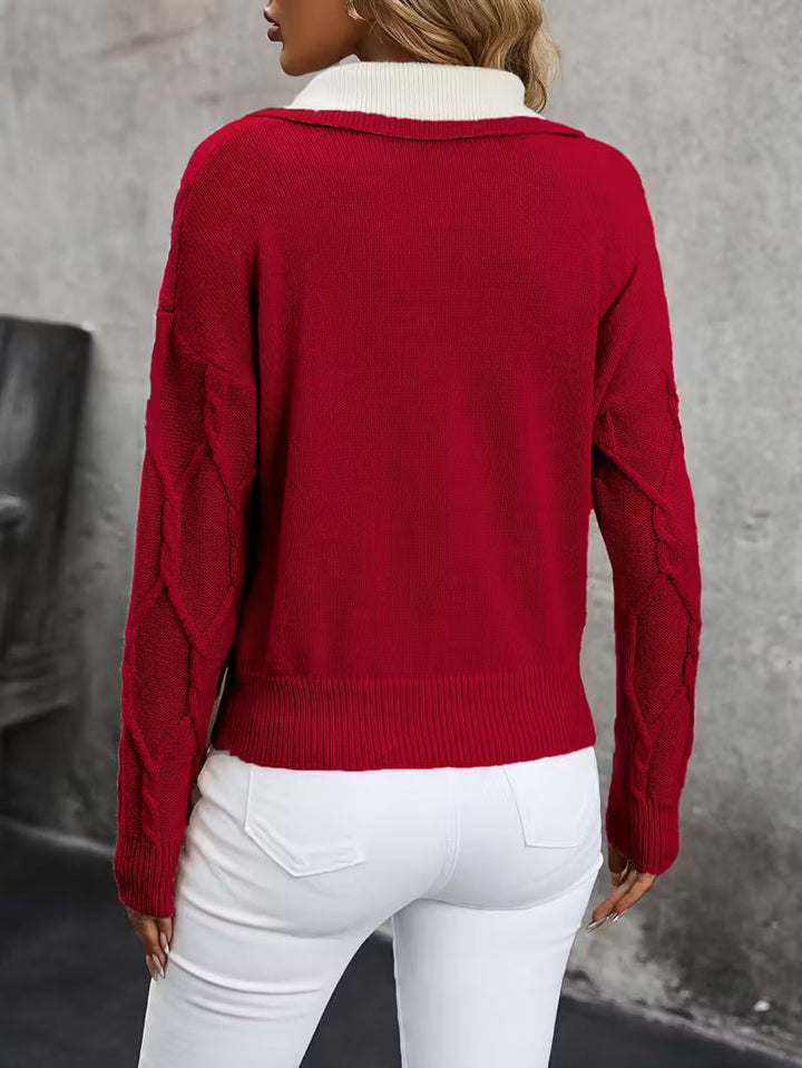 Isolde - Eleganter Kragenpullover