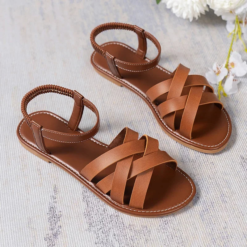 Alina | Flache Riemchensandalen für Damen – Bequem, Elegant & Sommerlich