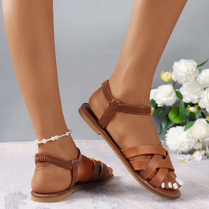 Alina | Flache Riemchensandalen für Damen – Bequem, Elegant & Sommerlich