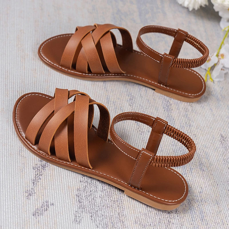 Alina | Flache Riemchensandalen für Damen – Bequem, Elegant & Sommerlich