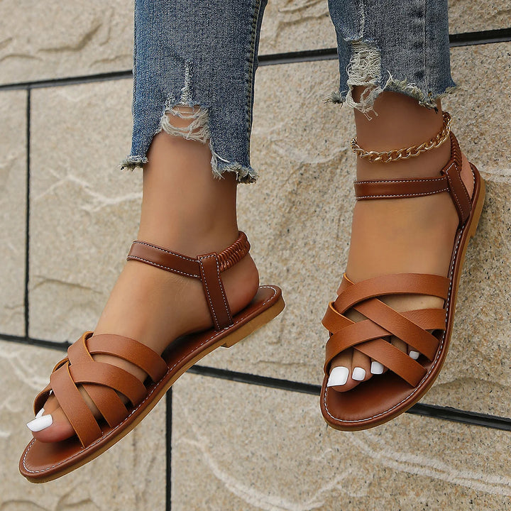 Alina | Flache Riemchensandalen für Damen – Bequem, Elegant & Sommerlich