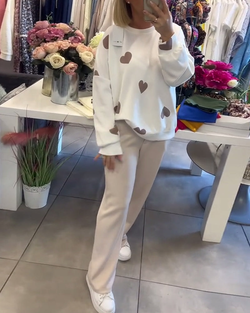 Mila – Pullover aus Baumwollmischung mit Herzen