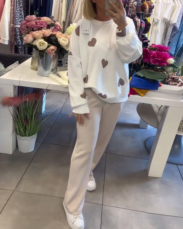 Mila – Pullover aus Baumwollmischung mit Herzen