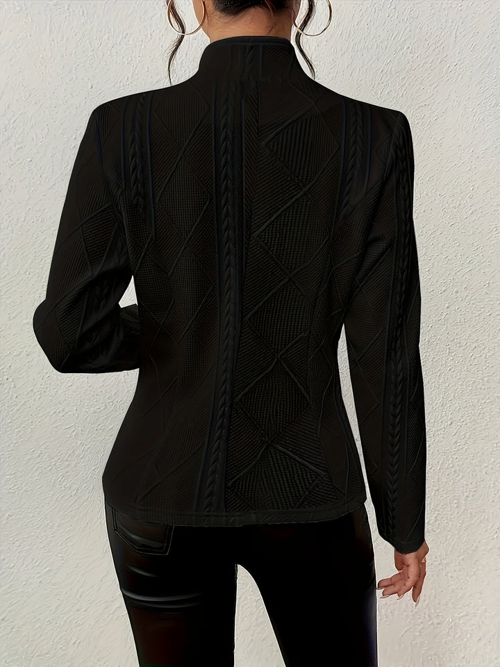 Blazerjacke mit Struktur Damen – Strukturierte Oberfläche mit Stehkragen