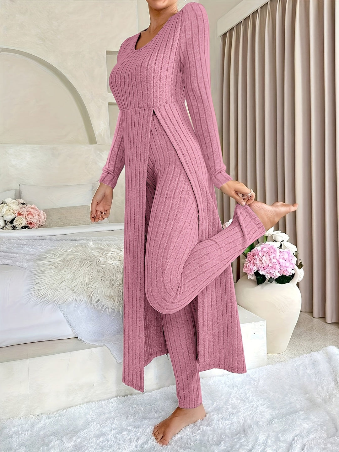 Aldea - Gemütliches Zwei-Teile Ribbed Lounge Set