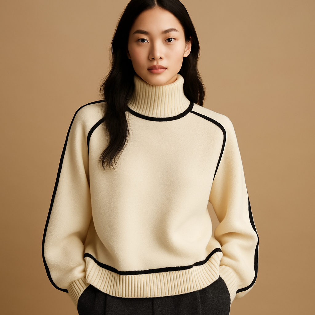 Gestrickter Rollkragenpullover mit eleganter Passform für Damen | Jolien