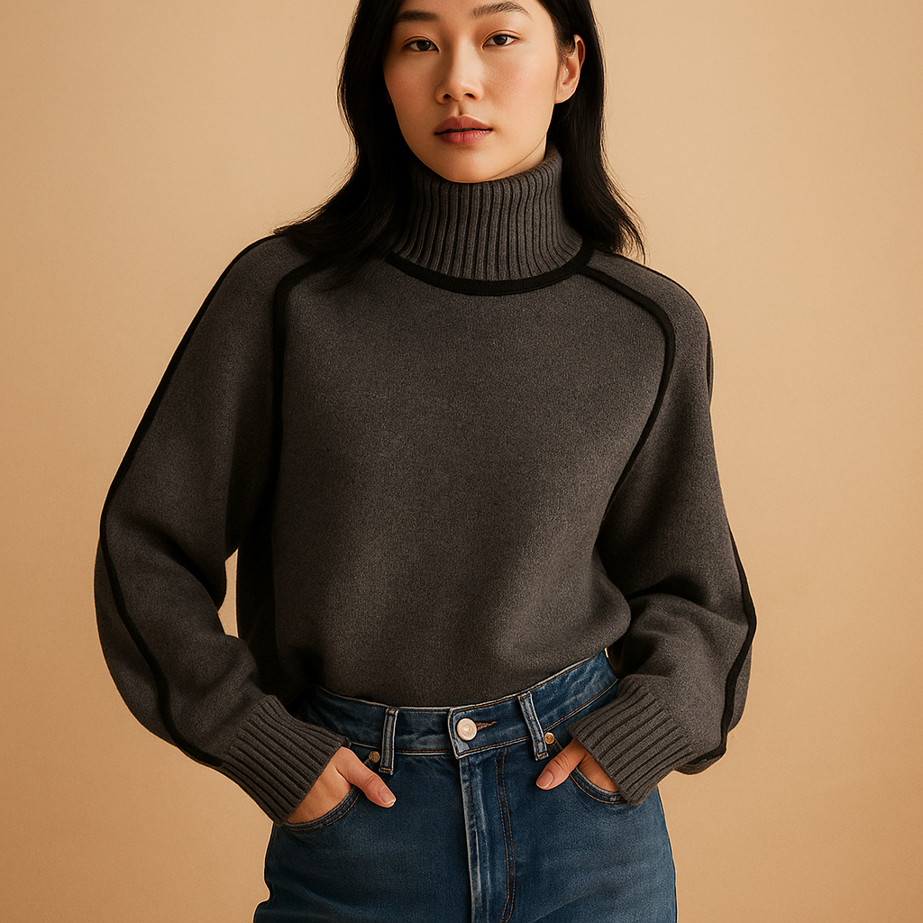 Gestrickter Rollkragenpullover mit eleganter Passform für Damen | Jolien
