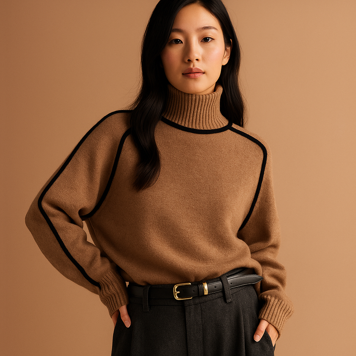 Gestrickter Rollkragenpullover mit eleganter Passform für Damen | Jolien