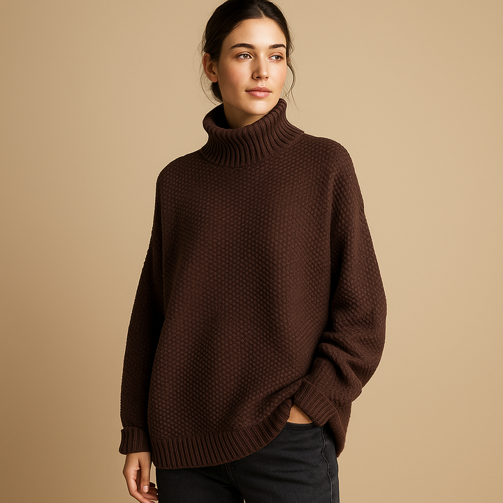 Gestrickter Rollkragenpullover für Damen mit zeitlosem Design | Renée