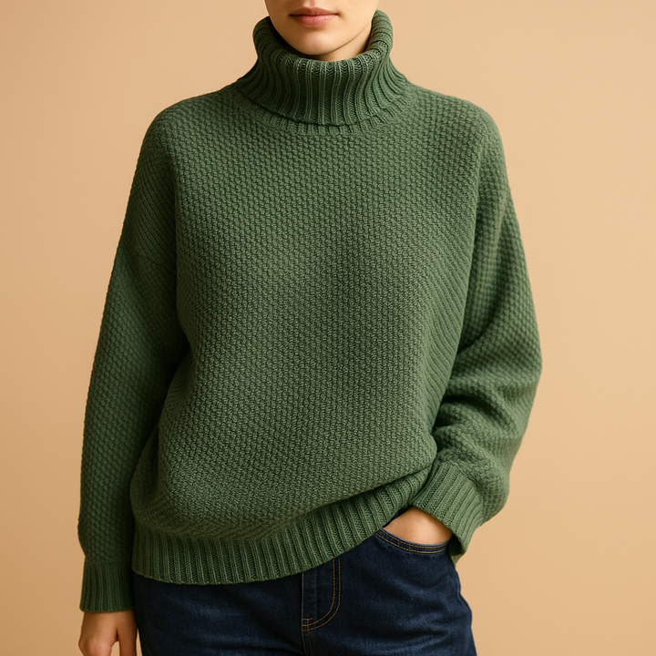 Gestrickter Rollkragenpullover für Damen mit zeitlosem Design | Renée