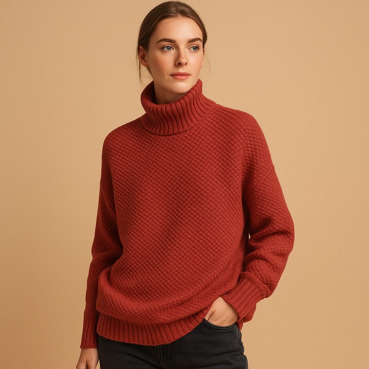 Gestrickter Rollkragenpullover für Damen mit zeitlosem Design | Renée
