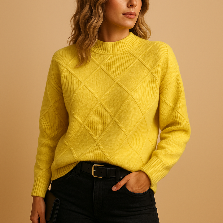 Gestrickter Damenpullover mit Rollkragen | Mila