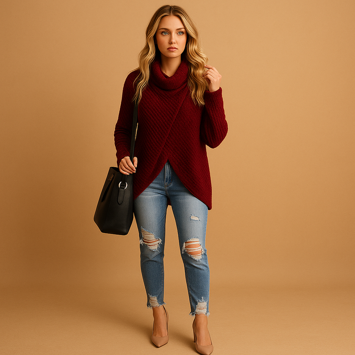 Taillierter Damenpullover aus Strick | Yara