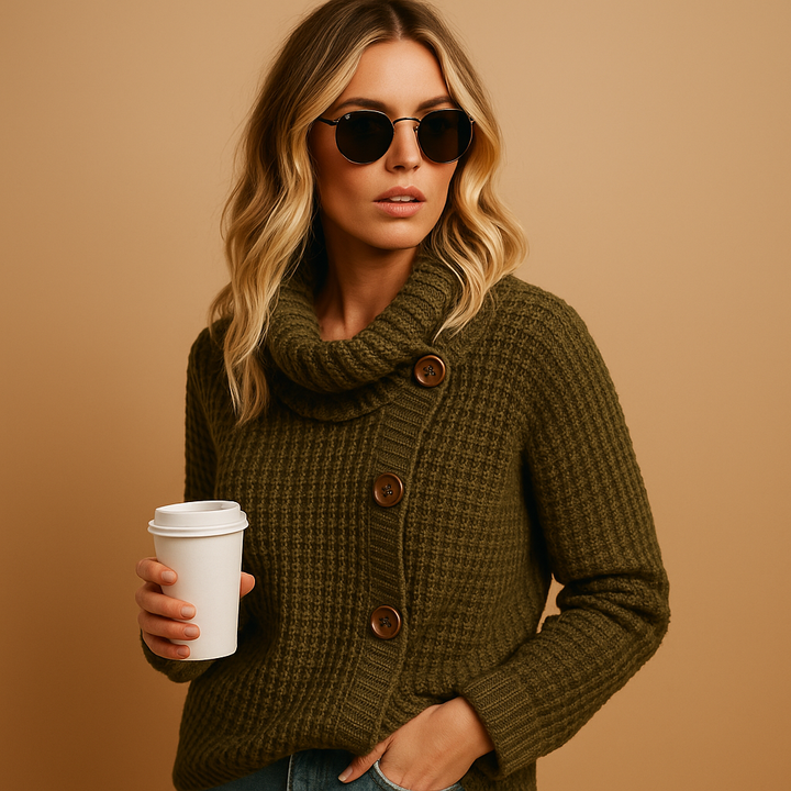 Taillierter Damenpullover aus Strick | Yara