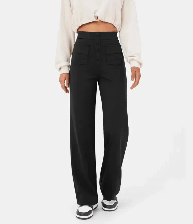 ChicWaist™ -  Hochtaillierte elastische Freizeit-Hose